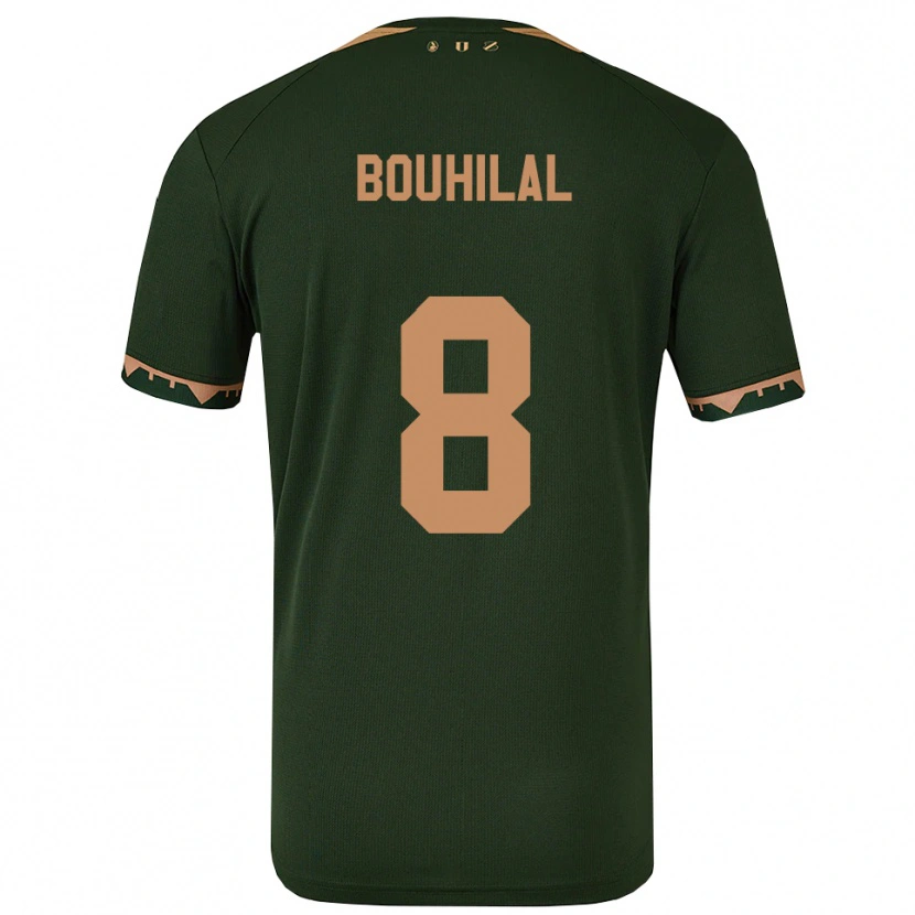 Danxen Heren Mohammed Bouhilal #8 Groen Goud Uitshirt Uittenue 2025/26 T-Shirt