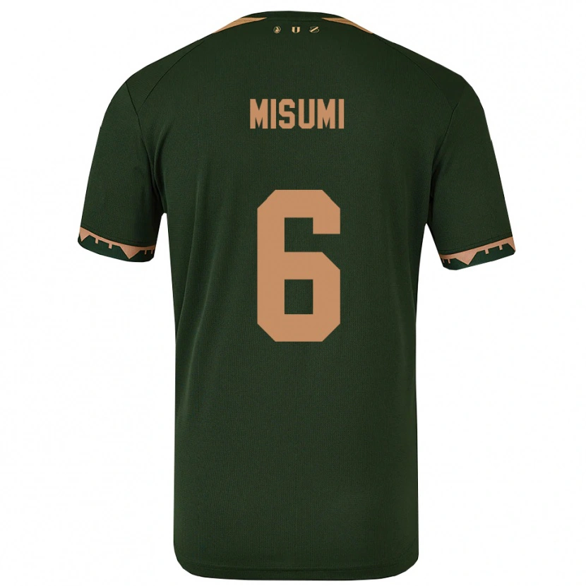 Danxen Heren Noë Misumi #6 Groen Goud Uitshirt Uittenue 2025/26 T-Shirt