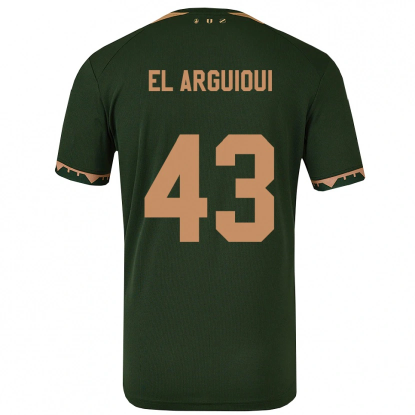 Danxen Heren Rafik El Arguioui #43 Groen Goud Uitshirt Uittenue 2025/26 T-Shirt