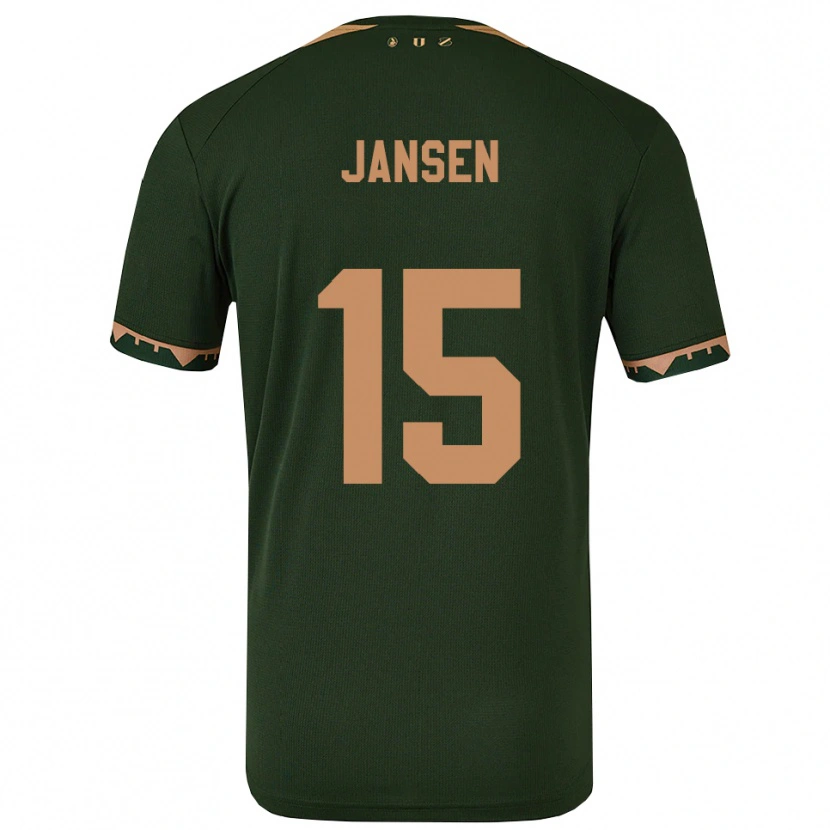 Danxen Heren Scott Jansen #15 Groen Goud Uitshirt Uittenue 2025/26 T-Shirt