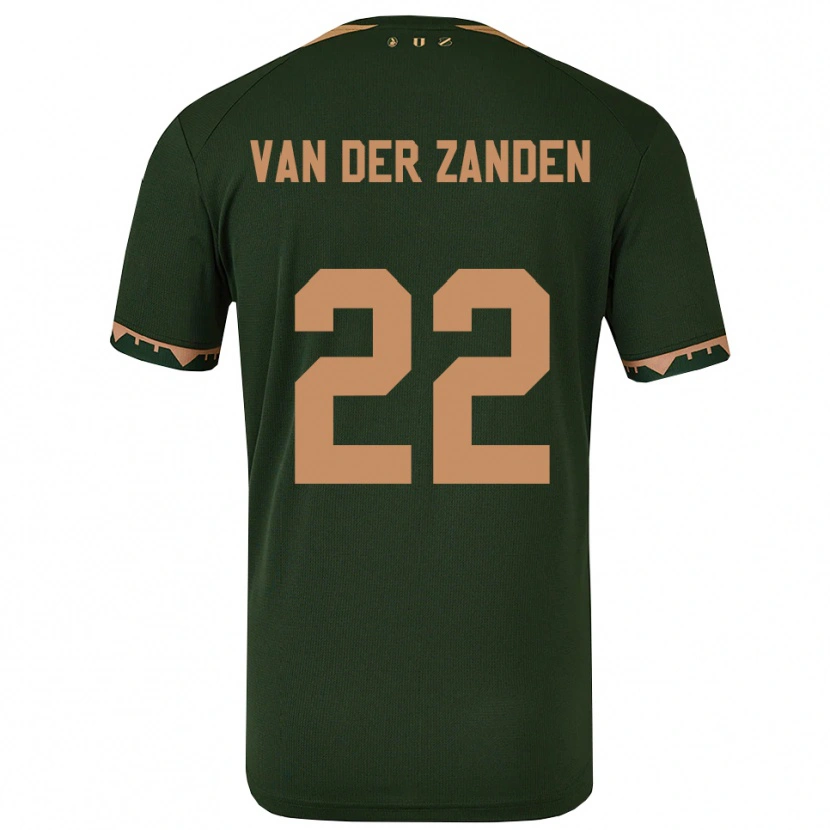 Danxen Heren Ilse Van Der Zanden #22 Groen Goud Uitshirt Uittenue 2025/26 T-Shirt