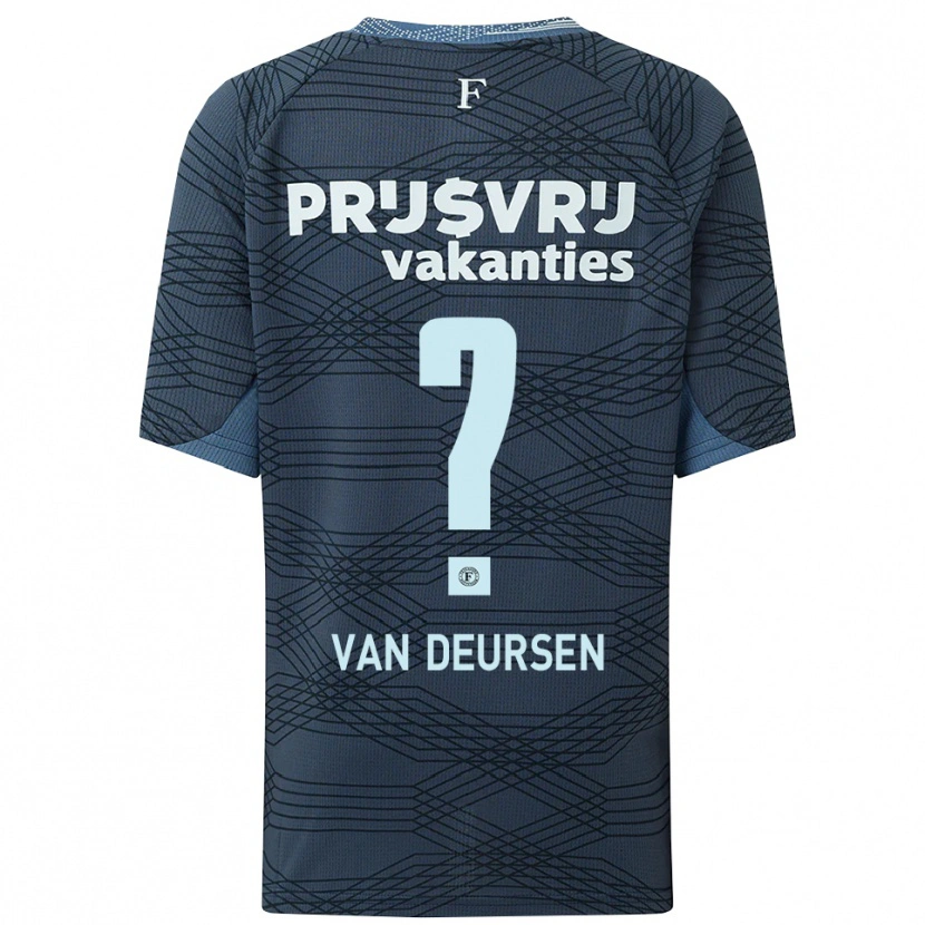 Danxen Heren Eva Van Deursen #0 Zwart Grijs Uitshirt Uittenue 2025/26 T-Shirt