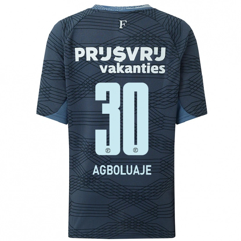 Danxen Heren Hakeem Agboluaje #30 Zwart Grijs Uitshirt Uittenue 2025/26 T-Shirt