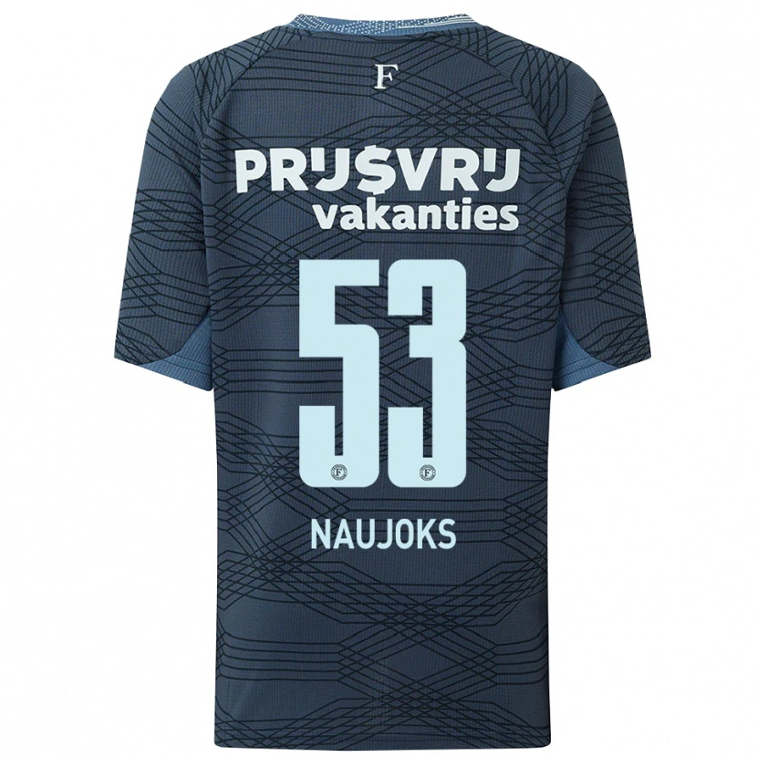 Danxen Heren Noah Naujoks #53 Zwart Grijs Uitshirt Uittenue 2025/26 T-Shirt