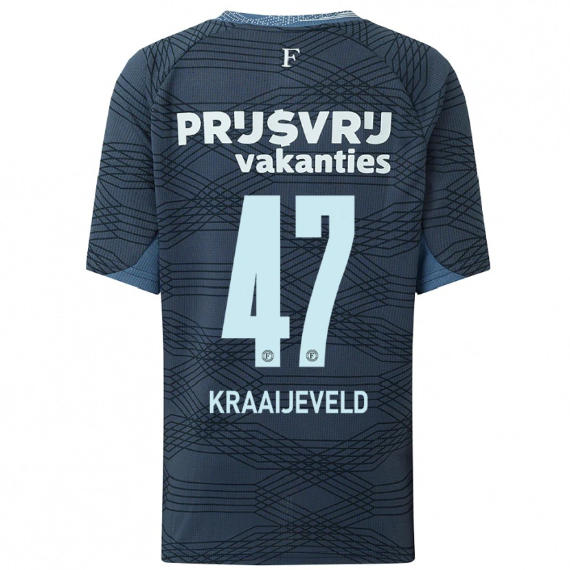 Danxen Heren Thijs Kraaijeveld #47 Zwart Grijs Uitshirt Uittenue 2025/26 T-Shirt