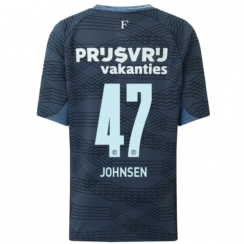 Danxen Heren Mikael Torset Johnsen #47 Zwart Grijs Uitshirt Uittenue 2025/26 T-Shirt