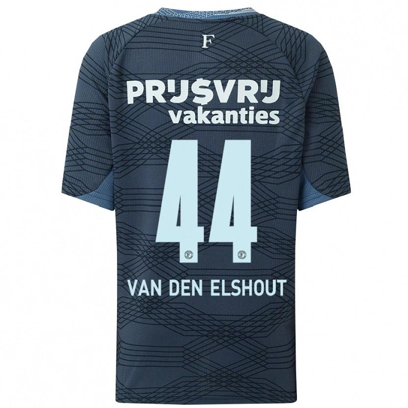 Danxen Heren Tobias Van Den Elshout #44 Zwart Grijs Uitshirt Uittenue 2025/26 T-Shirt