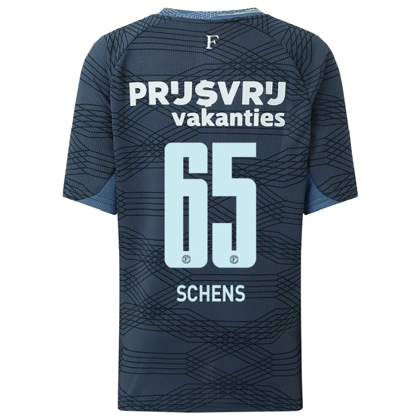 Danxen Heren Twan Schens #65 Zwart Grijs Uitshirt Uittenue 2025/26 T-Shirt