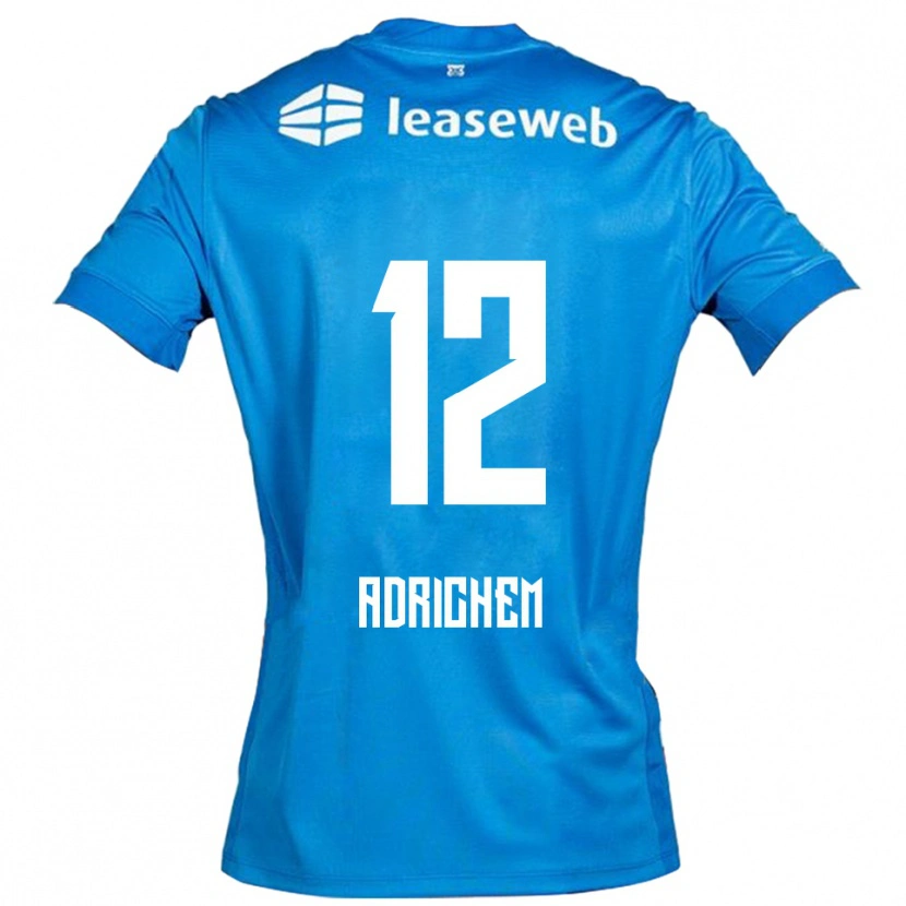 Danxen Heren Mees Adrichem #12 Blauw Wit Uitshirt Uittenue 2025/26 T-Shirt