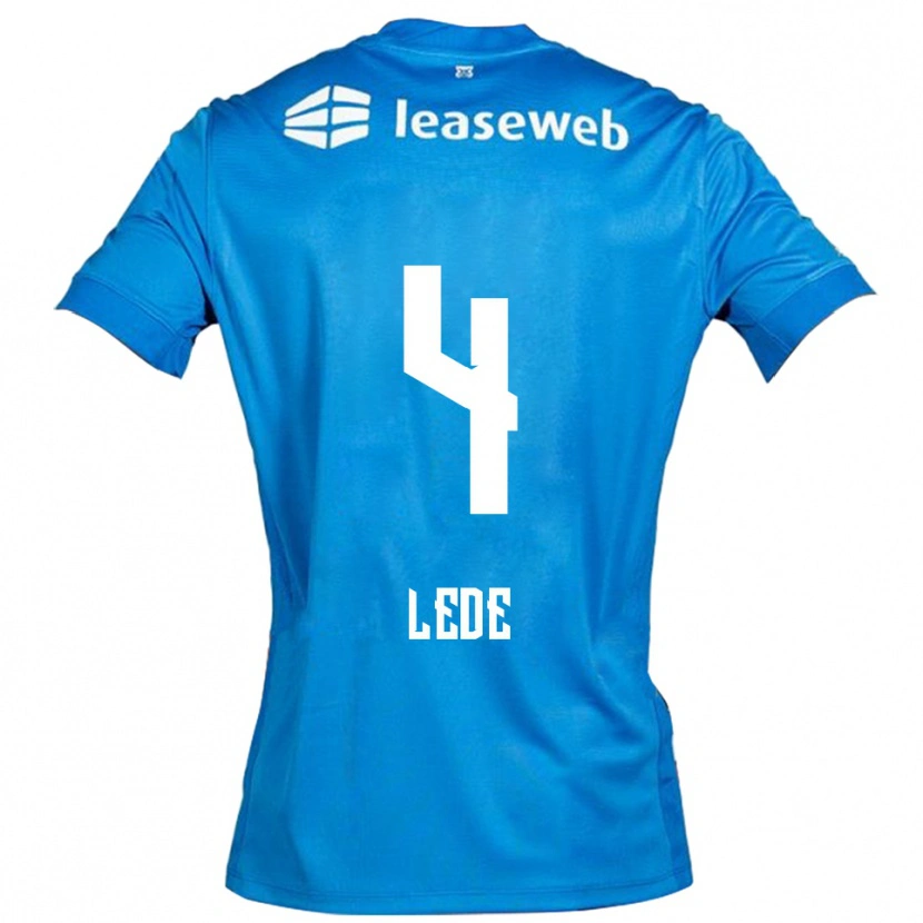 Danxen Heren Quincy Lede #4 Blauw Wit Uitshirt Uittenue 2025/26 T-Shirt