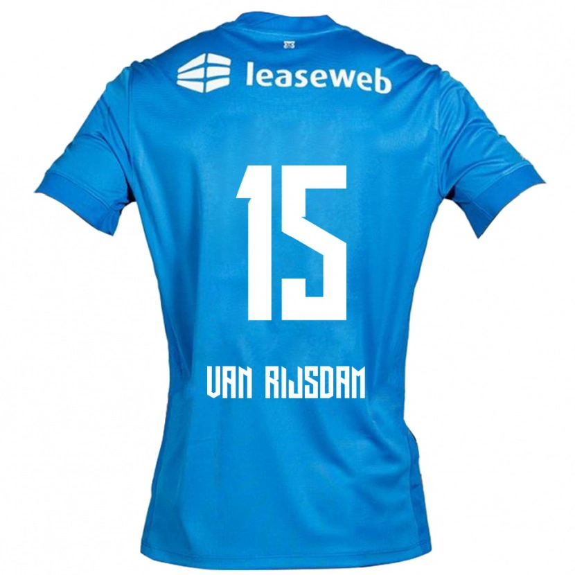 Danxen Heren Julian Van Rijsdam #15 Blauw Wit Uitshirt Uittenue 2025/26 T-Shirt