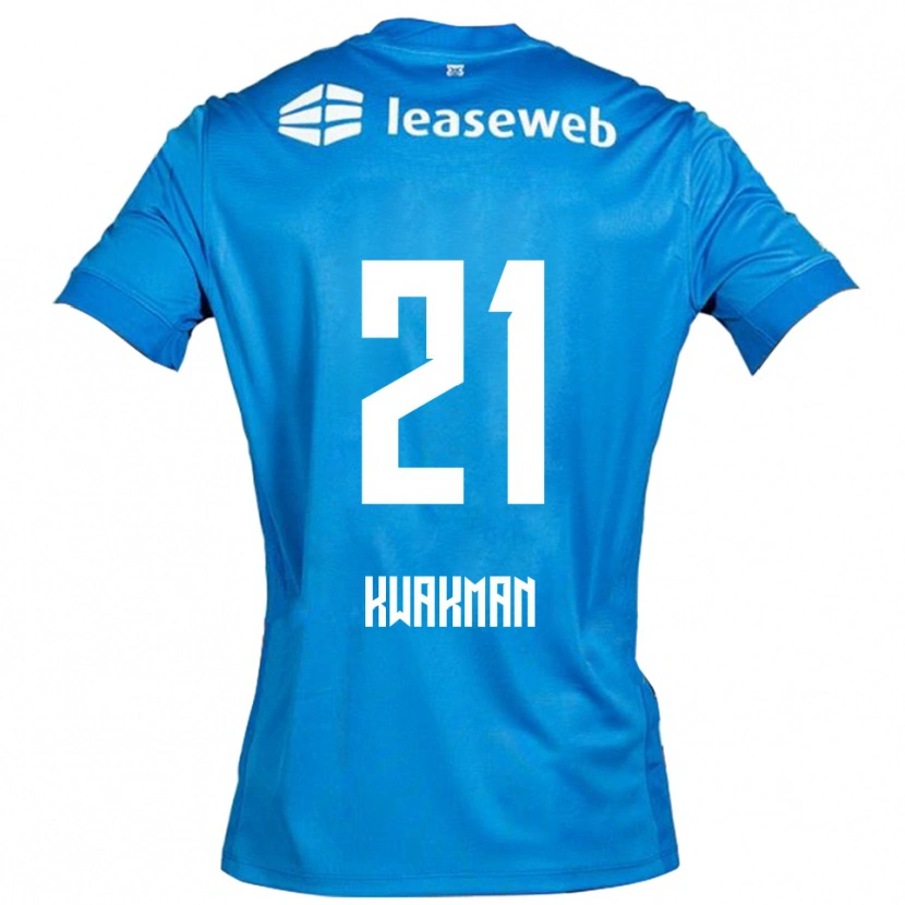 Danxen Heren Dave Kwakman #21 Blauw Wit Uitshirt Uittenue 2025/26 T-Shirt