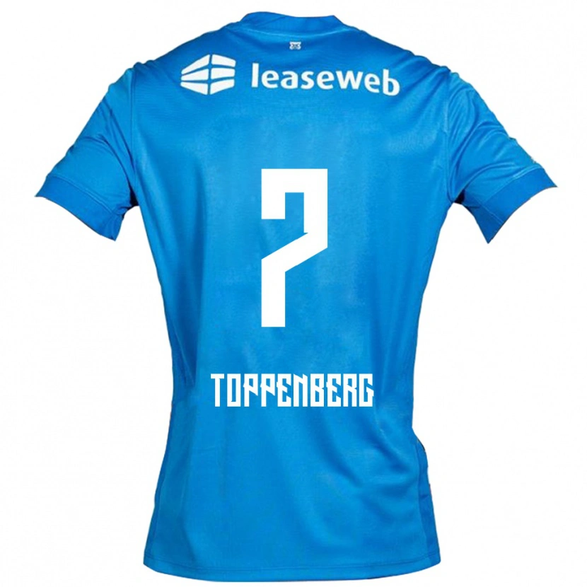 Danxen Heren Kevin Toppenberg #7 Blauw Wit Uitshirt Uittenue 2025/26 T-Shirt
