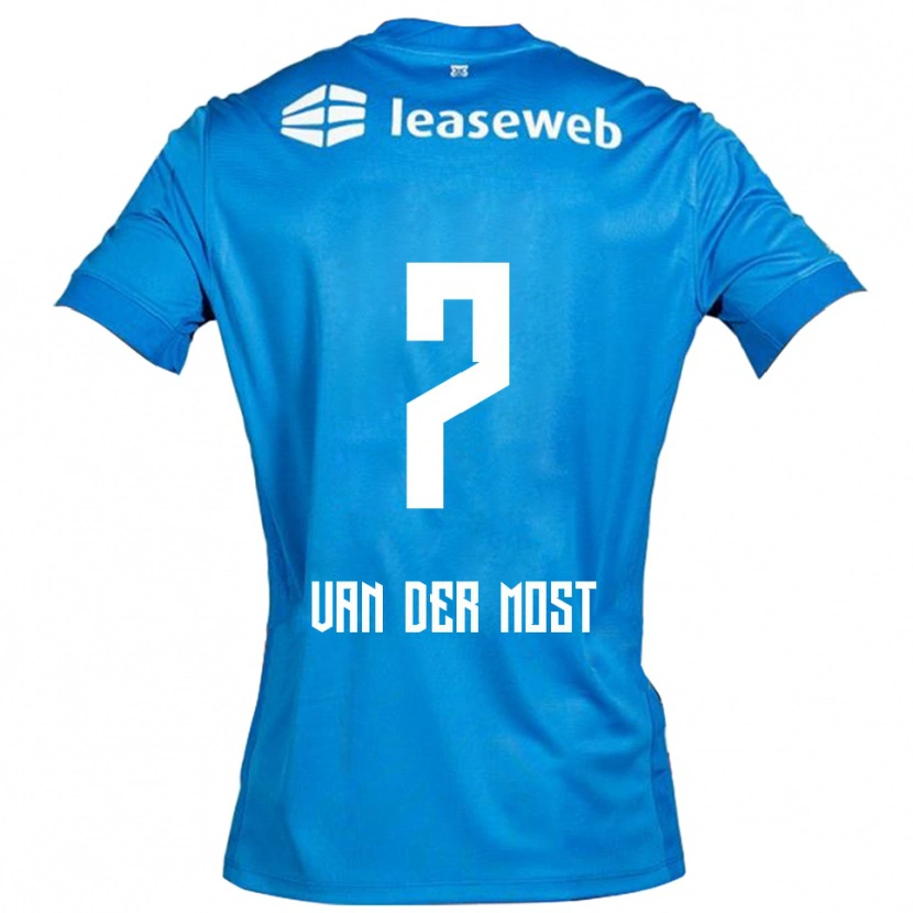 Danxen Heren Veerle Van Der Most #7 Blauw Wit Uitshirt Uittenue 2025/26 T-Shirt