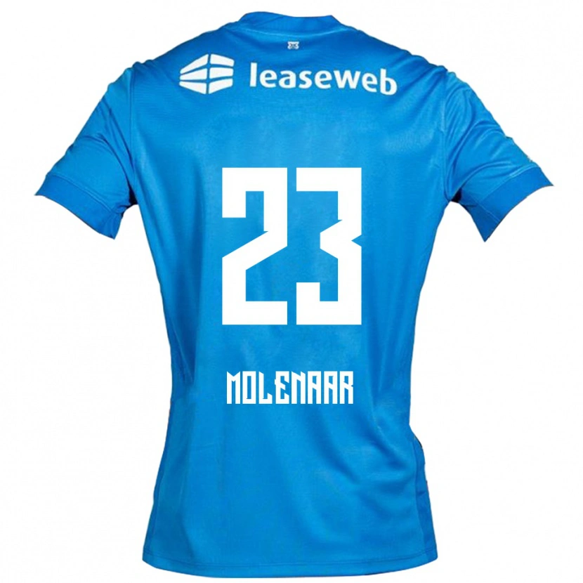 Danxen Heren Finn Molenaar #23 Blauw Wit Uitshirt Uittenue 2025/26 T-Shirt