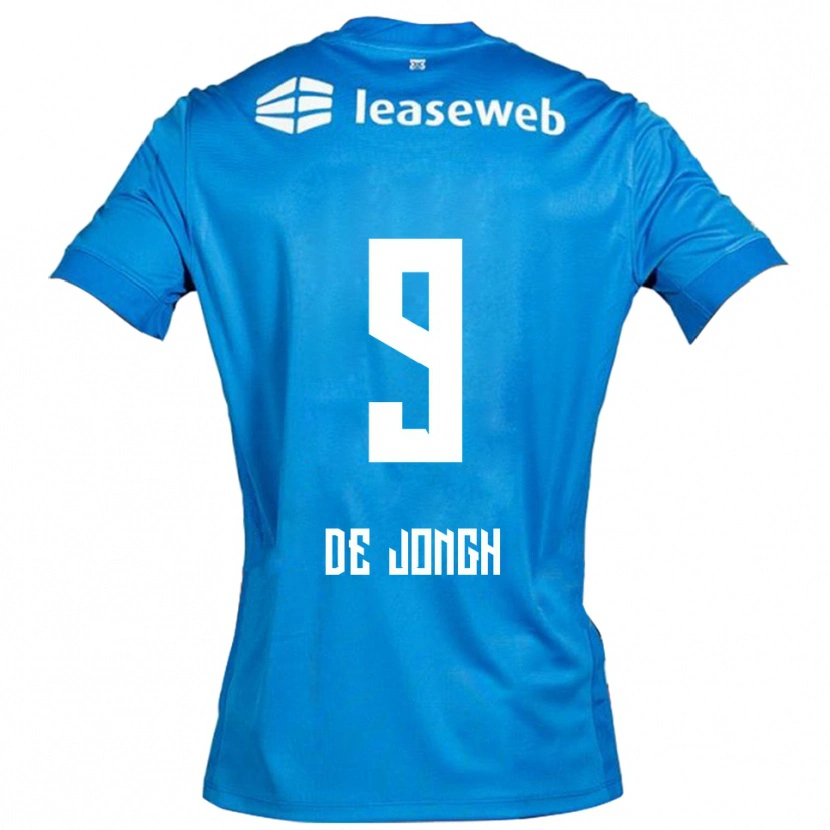 Danxen Heren Iain De Jongh #9 Blauw Wit Uitshirt Uittenue 2025/26 T-Shirt