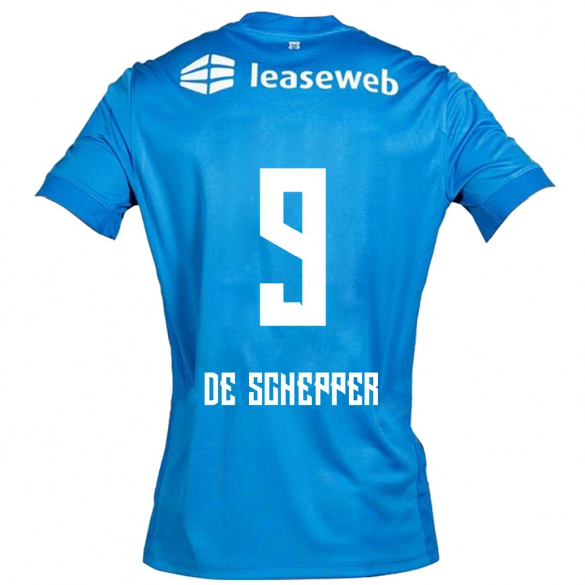 Danxen Heren Dean Ijssel De Schepper #9 Blauw Wit Uitshirt Uittenue 2025/26 T-Shirt