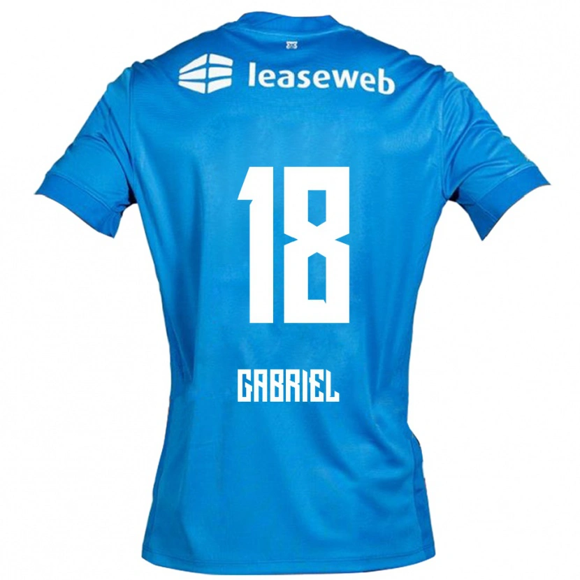 Danxen Heren Gabriel Jongens #18 Blauw Wit Uitshirt Uittenue 2025/26 T-Shirt