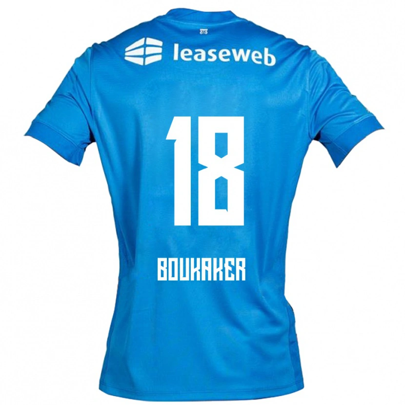 Danxen Heren Romaissa Boukaker #18 Blauw Wit Uitshirt Uittenue 2025/26 T-Shirt