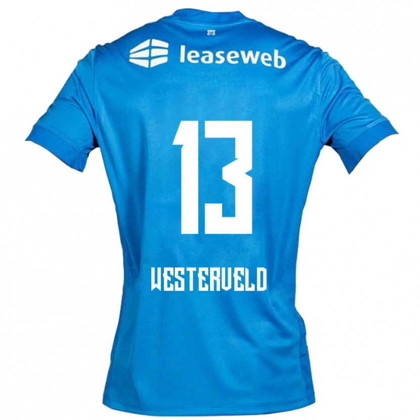 Danxen Heren Sem Westerveld #13 Blauw Wit Uitshirt Uittenue 2025/26 T-Shirt