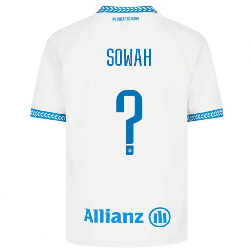 Danxen Heren Kamal Sowah #0 Blauw Wit Uitshirt Uittenue 2025/26 T-Shirt
