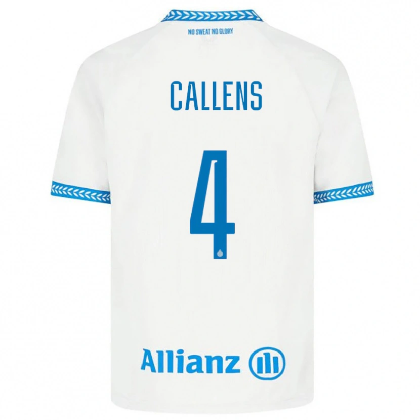 Danxen Heren Emiel Callens #4 Blauw Wit Uitshirt Uittenue 2025/26 T-Shirt