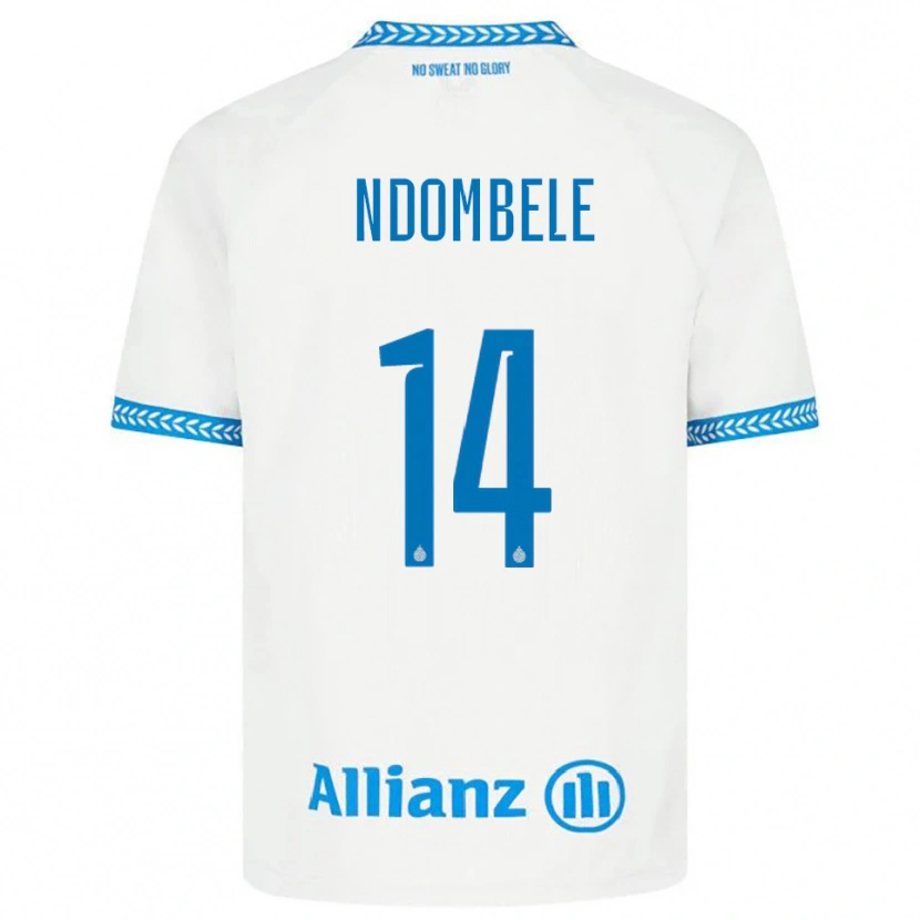 Danxen Heren Don Ndombele #14 Blauw Wit Uitshirt Uittenue 2025/26 T-Shirt
