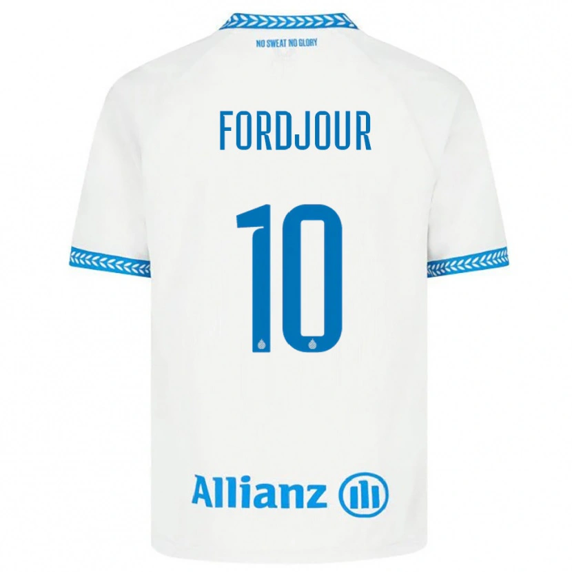 Danxen Heren Richmond Fordjour #10 Blauw Wit Uitshirt Uittenue 2025/26 T-Shirt