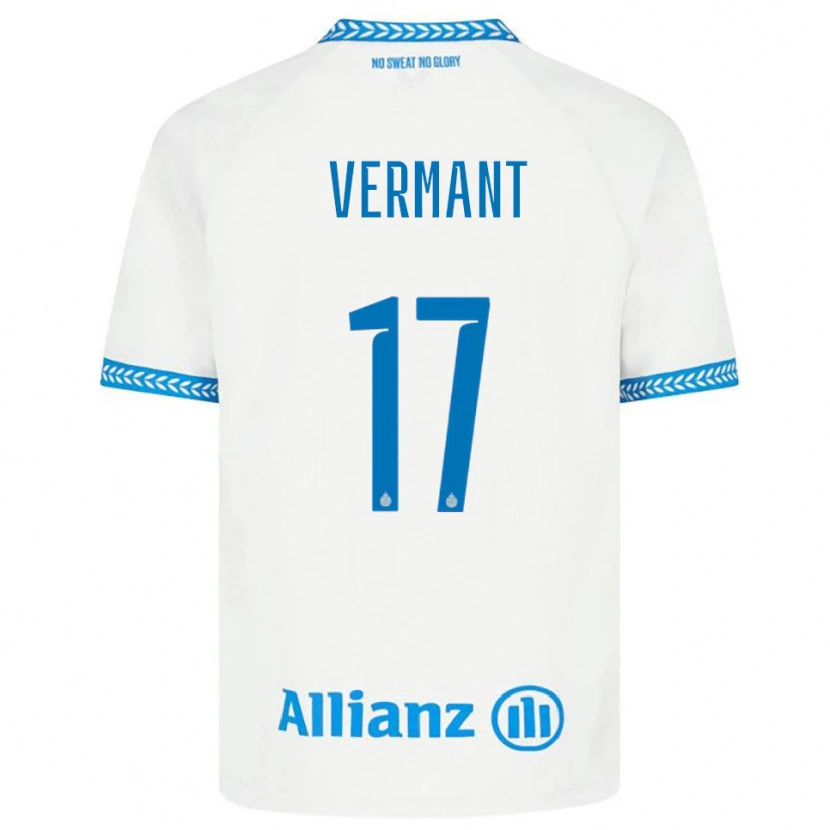 Danxen Heren Romeo Vermant #17 Blauw Wit Uitshirt Uittenue 2025/26 T-Shirt