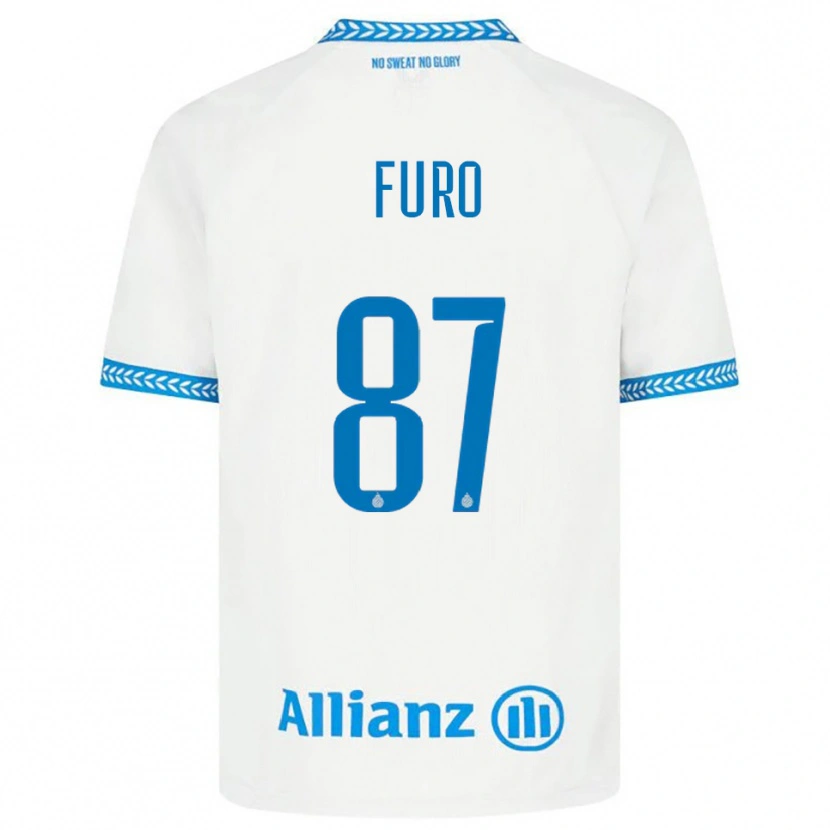 Danxen Heren Kaye Furo #87 Blauw Wit Uitshirt Uittenue 2025/26 T-Shirt
