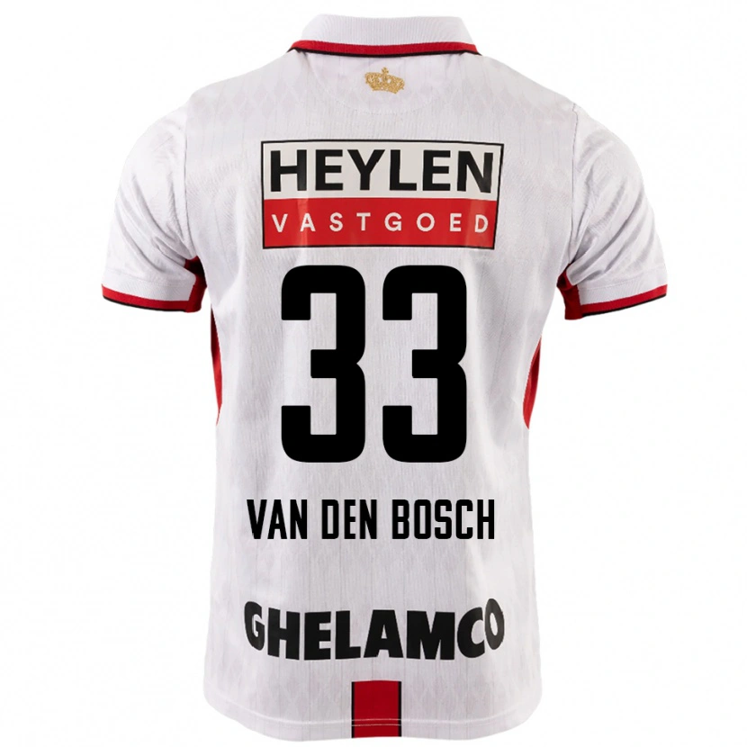 Danxen Heren Zeno Van Den Bosch #33 Wit Rood Uitshirt Uittenue 2025/26 T-Shirt