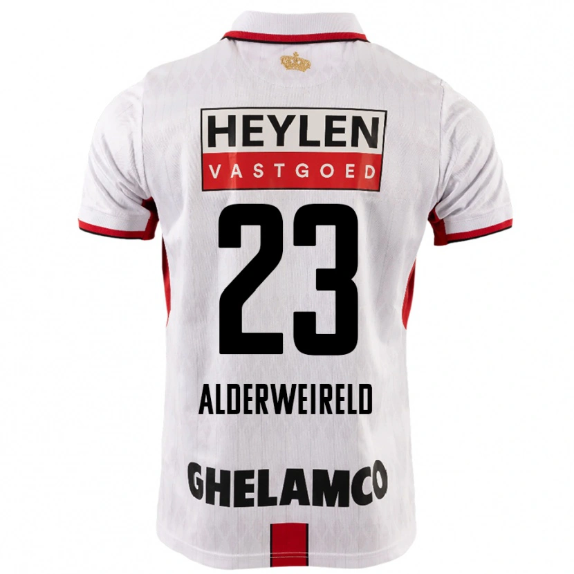 Danxen Heren Toby Alderweireld #23 Wit Rood Uitshirt Uittenue 2025/26 T-Shirt