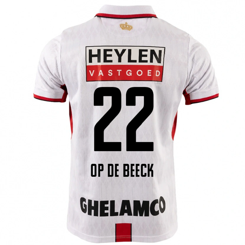 Danxen Heren Gregg Op De Beeck #22 Wit Rood Uitshirt Uittenue 2025/26 T-Shirt