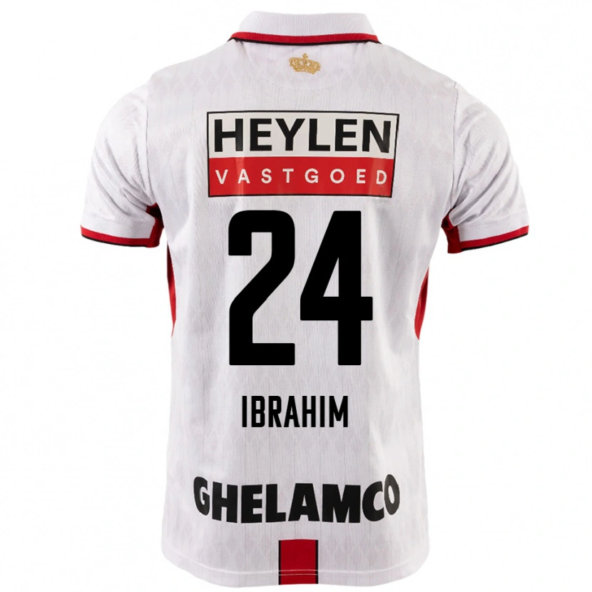 Danxen Heren Aaron Ibrahim #24 Wit Rood Uitshirt Uittenue 2025/26 T-Shirt