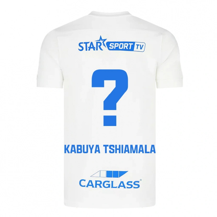 Danxen Heren Lino Kabuya Tshiamala #0 Wit Blauw Uitshirt Uittenue 2025/26 T-Shirt