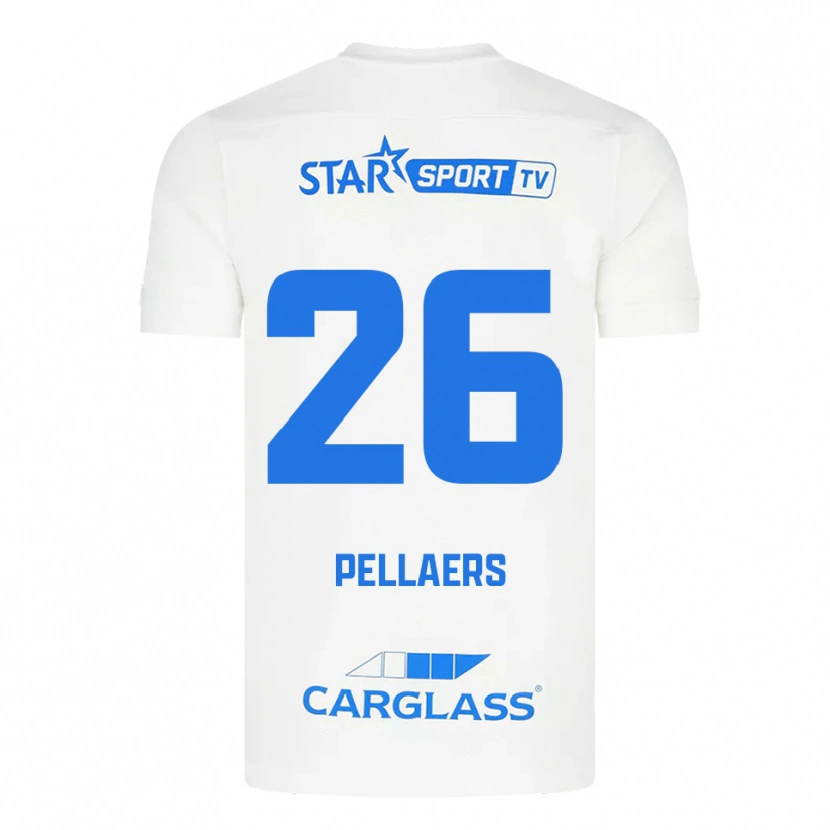 Danxen Heren Amanuel Pellaers #26 Wit Blauw Uitshirt Uittenue 2025/26 T-Shirt