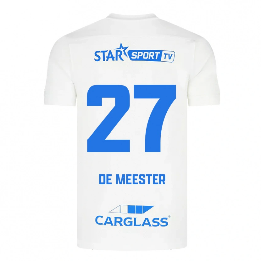 Danxen Heren Joyce De Meester #27 Wit Blauw Uitshirt Uittenue 2025/26 T-Shirt