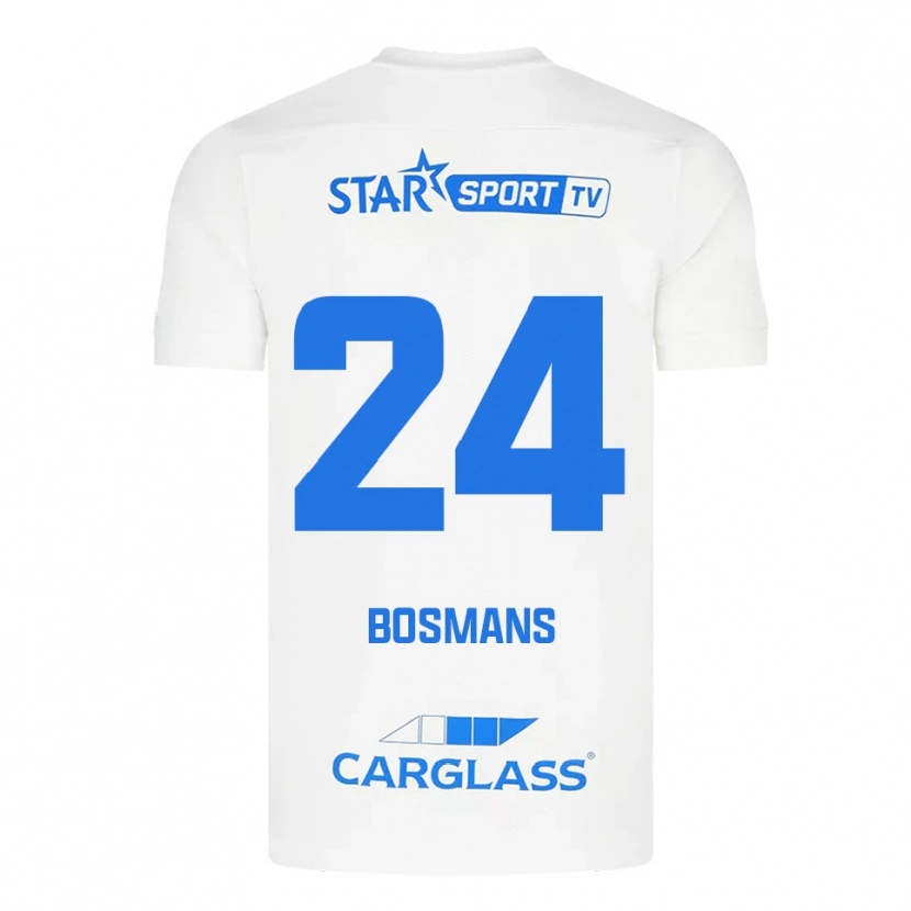 Danxen Heren Pia Bosmans #24 Wit Blauw Uitshirt Uittenue 2025/26 T-Shirt
