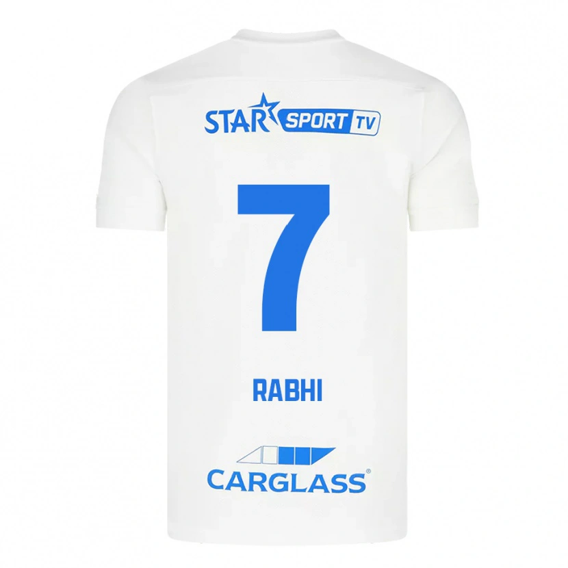 Danxen Heren Ayman Rabhi #7 Wit Blauw Uitshirt Uittenue 2025/26 T-Shirt
