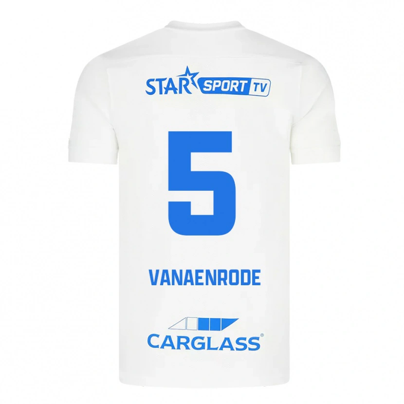 Danxen Heren Gwyneth Vanaenrode #5 Wit Blauw Uitshirt Uittenue 2025/26 T-Shirt