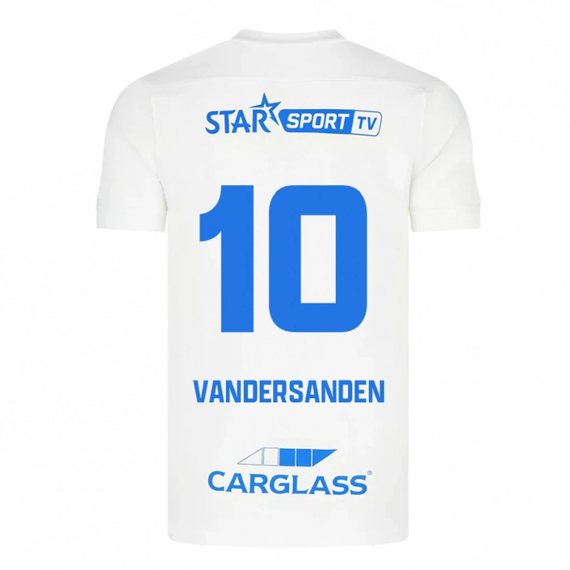 Danxen Heren Sien Vandersanden #10 Wit Blauw Uitshirt Uittenue 2025/26 T-Shirt
