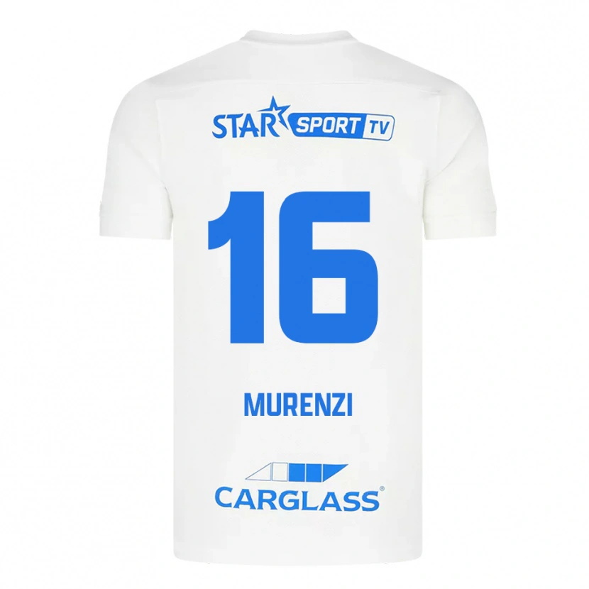 Danxen Heren Aaron Murenzi #16 Wit Blauw Uitshirt Uittenue 2025/26 T-Shirt