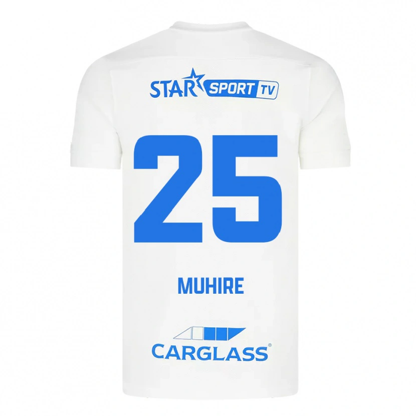Danxen Heren Ian-Confiance Muhire #25 Wit Blauw Uitshirt Uittenue 2025/26 T-Shirt