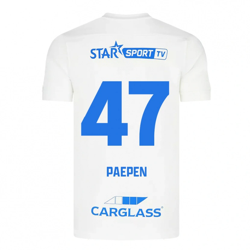 Danxen Heren Sam Paepen #47 Wit Blauw Uitshirt Uittenue 2025/26 T-Shirt