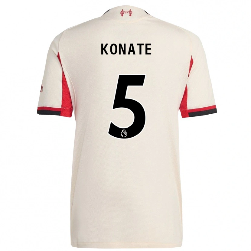 Danxen Heren Ibrahima Konaté #5 Wit Zwart Uitshirt Uittenue 2025/26 T-Shirt