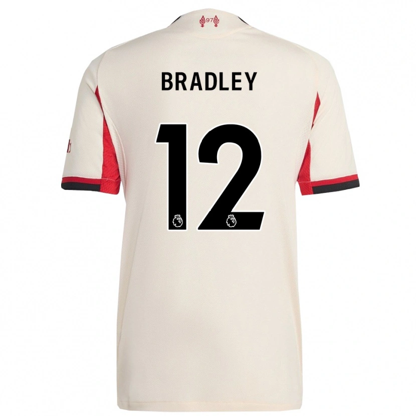 Danxen Heren Conor Bradley #12 Wit Zwart Uitshirt Uittenue 2025/26 T-Shirt