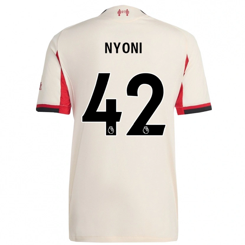 Danxen Heren Trey Nyoni #42 Wit Zwart Uitshirt Uittenue 2025/26 T-Shirt