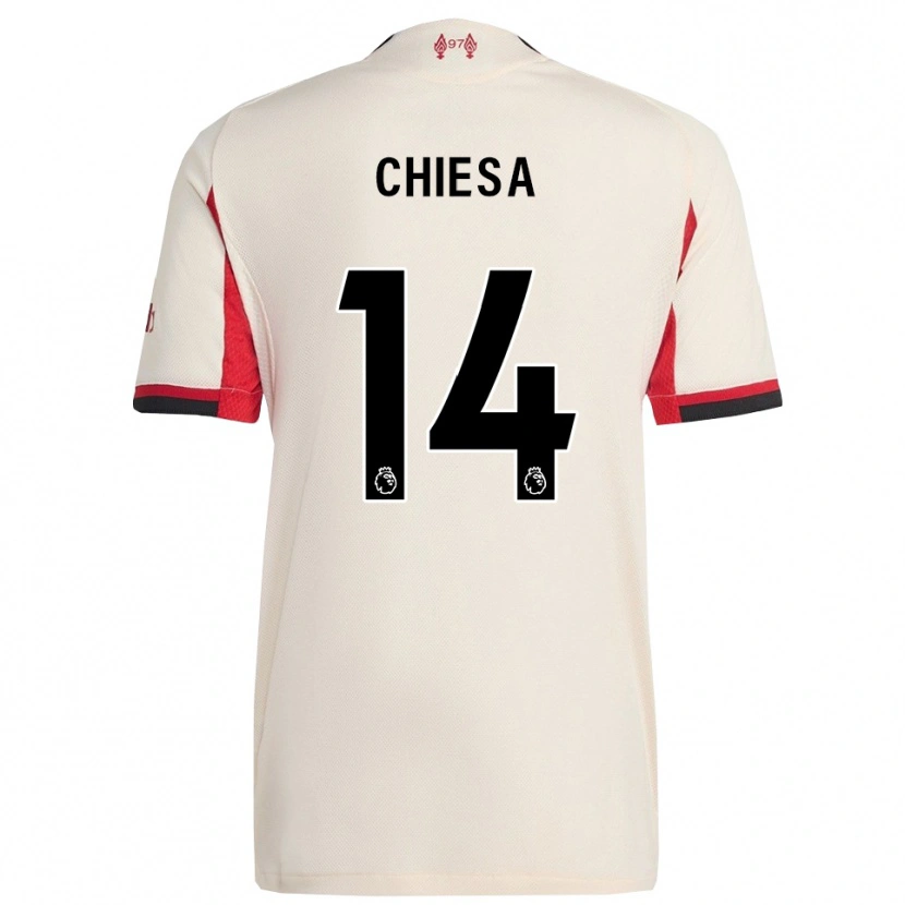 Danxen Heren Federico Chiesa #14 Wit Zwart Uitshirt Uittenue 2025/26 T-Shirt