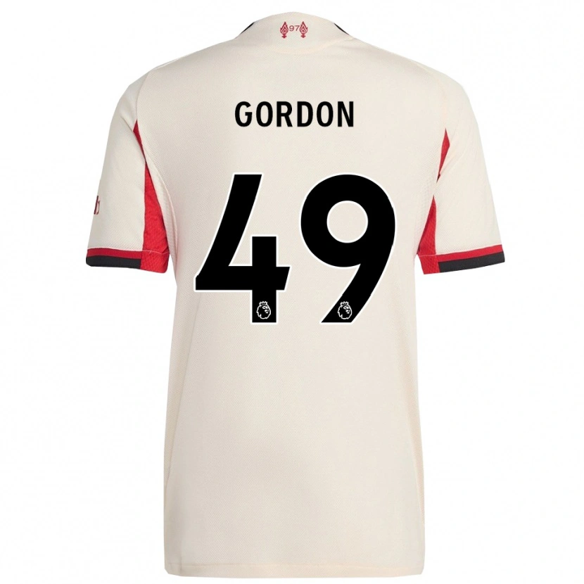 Danxen Heren Kaide Gordon #49 Wit Zwart Uitshirt Uittenue 2025/26 T-Shirt