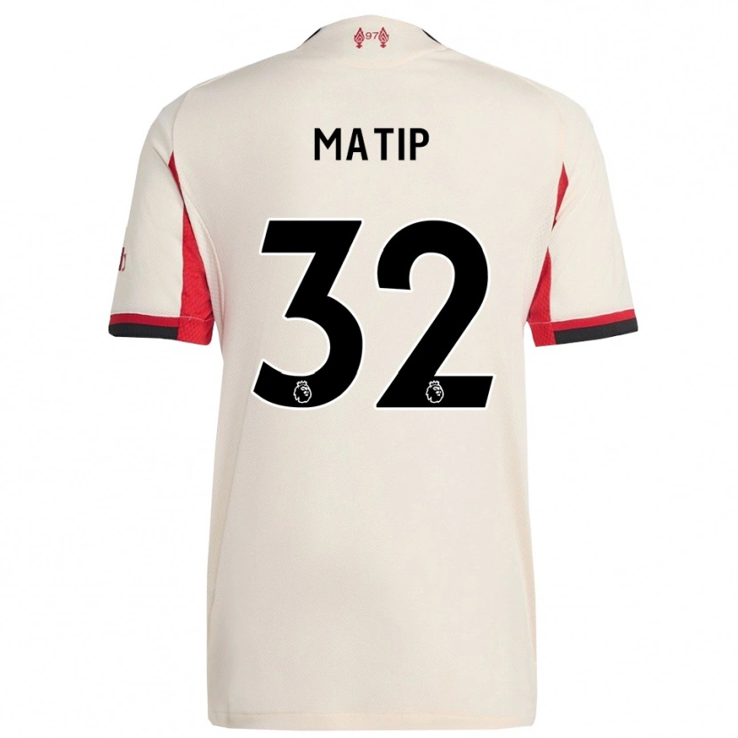 Danxen Heren Joel Matip #32 Wit Zwart Uitshirt Uittenue 2025/26 T-Shirt